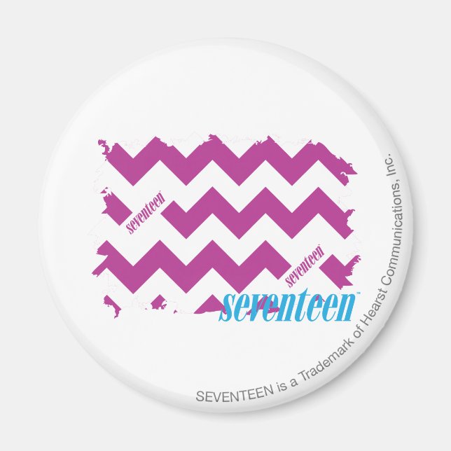 ZigZag Lila 3 Magnet (Framsidan)