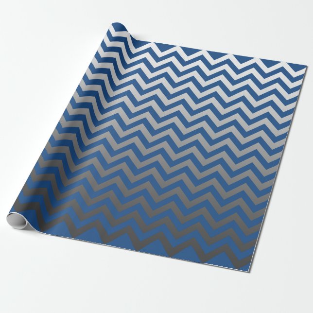 ZIGZAG mönster - grått-övertoningar + ryggstödet. Presentpapper (Utrullad)