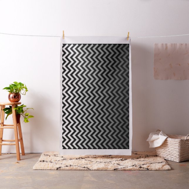 ZIGZAG mönster - grått-övertoningar + ryggstödet. Tyg (In Situ)