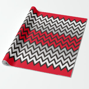 ZIGZAG mönster - svart vitt grått + din idé Presentpapper