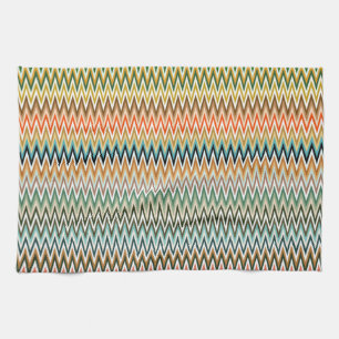 Zigzag Multicolor Mönster Kökshandduk