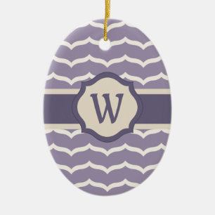 Zigzag Ornament, färglöst Julgransprydnad Keramik