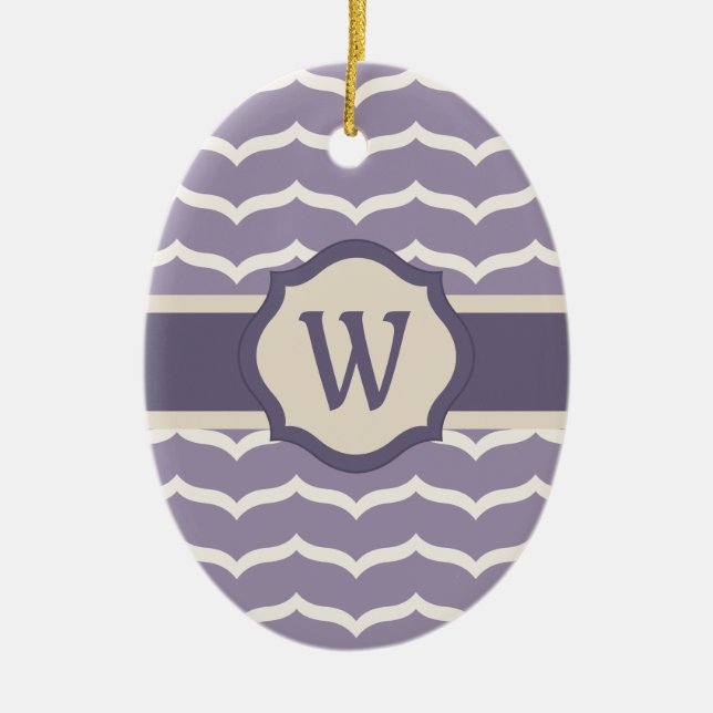 Zigzag Ornament, färglöst Julgransprydnad Keramik (Framsidan)