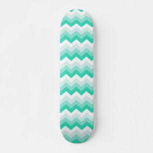 Zigzag patroon (Turkos, groen) Skateboard Bräda 21,5 Cm
