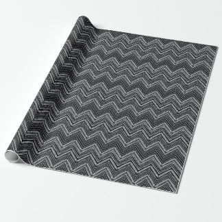 Zigzag Rand: Hand plockade etnisk Presentpapper