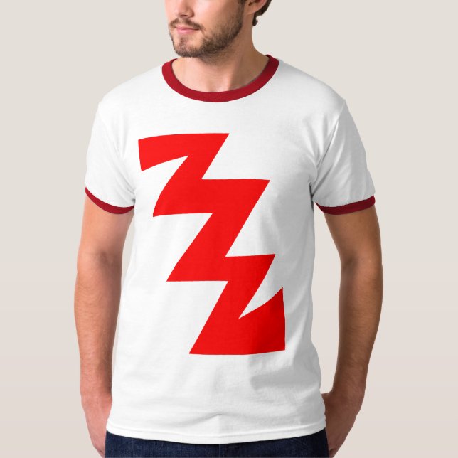 ZigZag - röd Tee Shirt (Framsida)