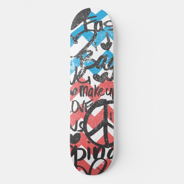 ZigZag Rosa-Aqua Mini Skateboard Bräda 18,7 Cm (Framsida)