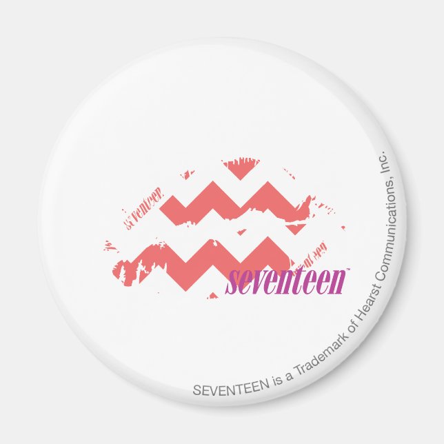 ZigZag-Rosa Magnet (Framsidan)