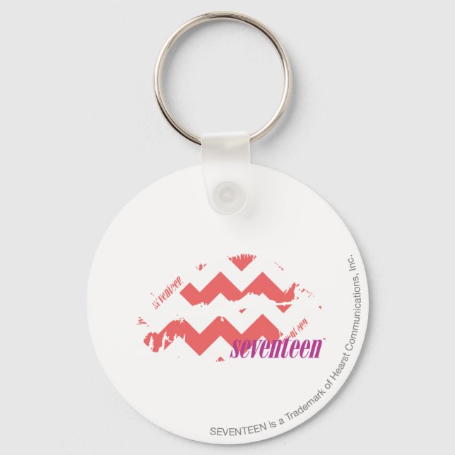 ZigZag-Rosa Nyckelring (Framsida)