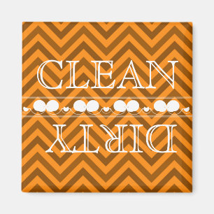 Zigzag Stil Dishwasher Magnet Clean & Dirty