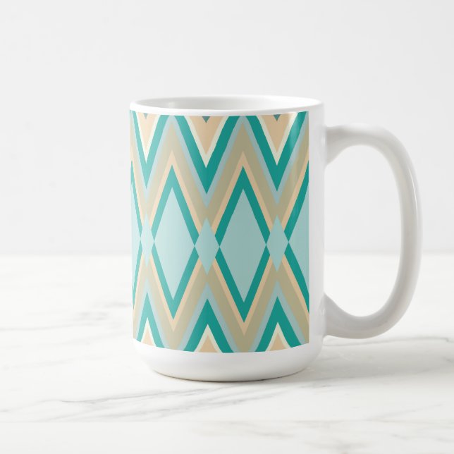 zigzag-telefoner diagonal kaffemugg (Höger)