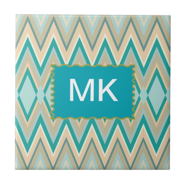 zigzag-telefoner diagonal kakelplatta (Framsidan)