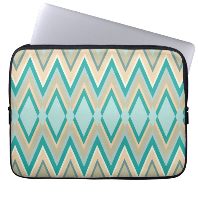 zigzag-telefoner diagonal laptop sleeve (Framsidan)