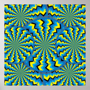 Zigzag Wheelies Poster