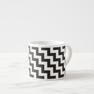 Zigzags Esperesso Mugg, Black and White Chevrons Espressomugg
