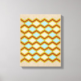 Zigzags och Diamonds Abstrakt Art Canvastryck