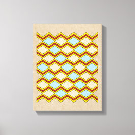 Zigzags och Diamonds Abstrakt Art Canvastryck