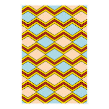 Zigzags och Diamonds Abstrakt Art