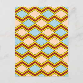 Zigzags och Diamonds Abstrakt Art Vykort