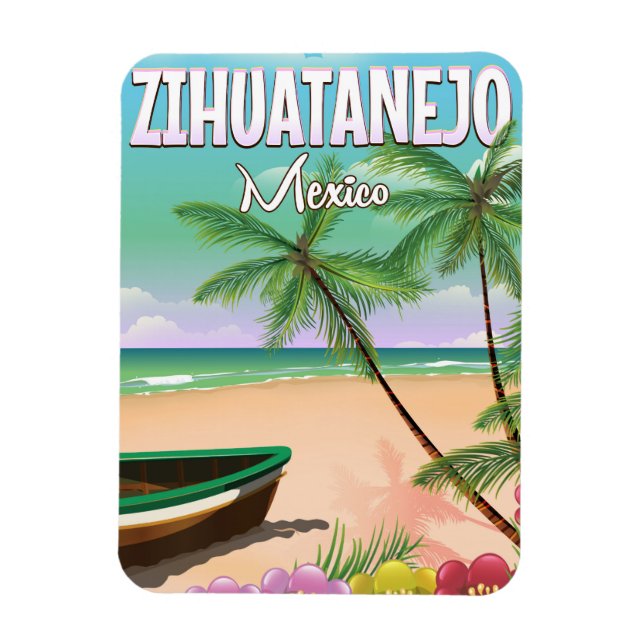 Zihuatanejo Mexikansk semester poster Magnet (Vertikal)