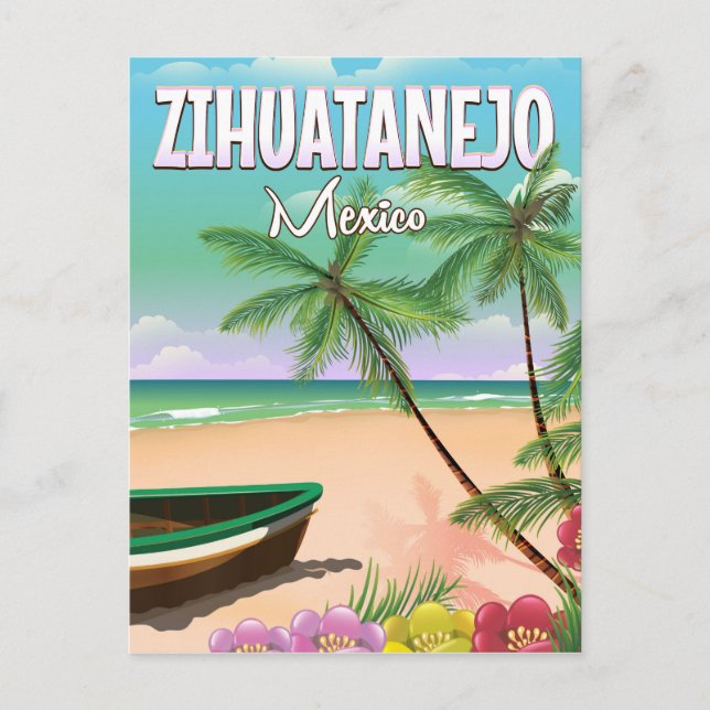 Zihuatanejo Mexikansk semester poster Vykort (Framsida)
