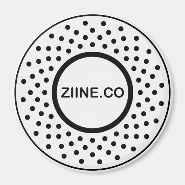 Ziine.co Large Round Magnet (Framsidan)