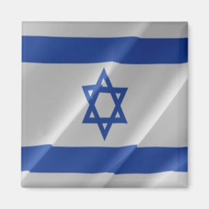 zIL002 Israel, som viftar med FLAGGA Israel, Fridg Magnet