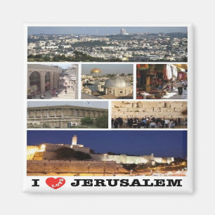 zIL003 i kärlek JERUSALEM Israel Mellan östern, Fr Magnet