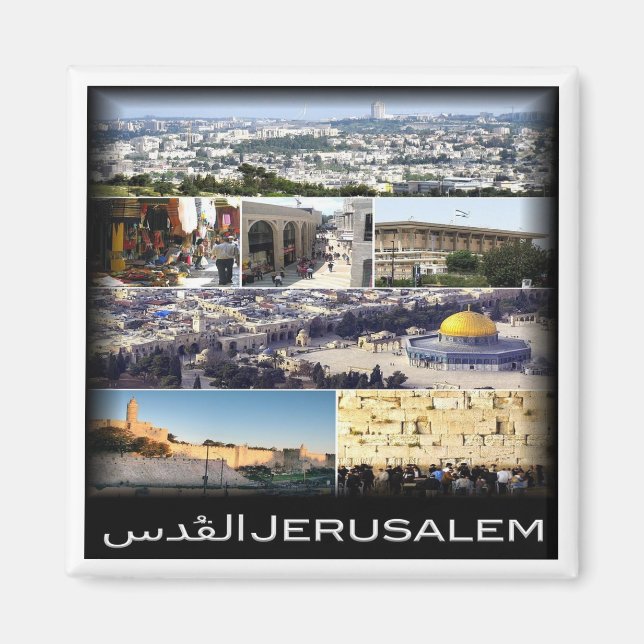 zIL005 JERUSALEM, Israel, Mellan östern, Fridge Magnet (Framsidan)