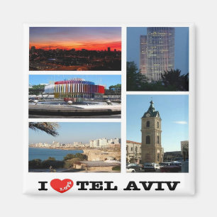 zIL007 i kärlek TEL AVIV, Israel Mellan östern, Fr Magnet