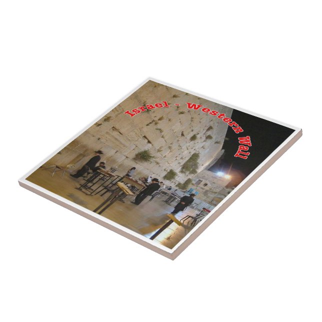 zIL013 WESTERN WOLL Jerusalem, Kakelplatta (Sidan)