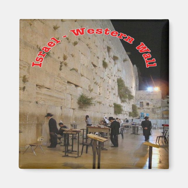 zIL013 WESTERN WOLL JerusalIsraelem, Fridge Magnet (Framsidan)