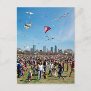 Zilker parkerar drakefestival 3 - Austin Texas Vykort