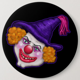 Zilko the Creepy Clown Halloween-Roligt Knapp