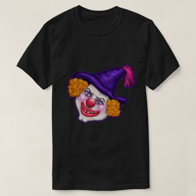 Zilko the Creepy Faced Clown | Keries konst T Shirt (Design framsida)
