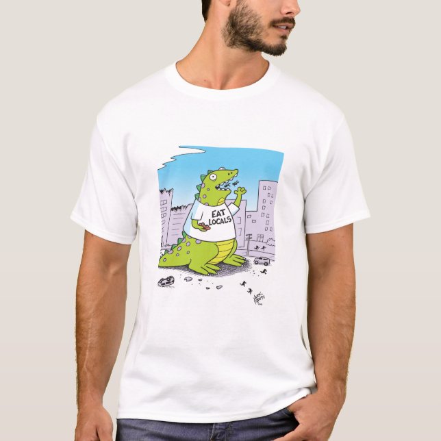 Zilla Äter Lokaler T Shirt (Framsida)