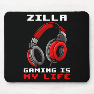 Zilla - Spelande är mitt liv - Personlig Musmatta