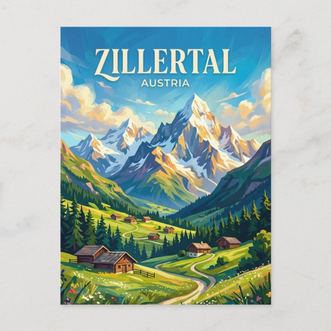 Zillertal Österrike Vykort (Framsida)