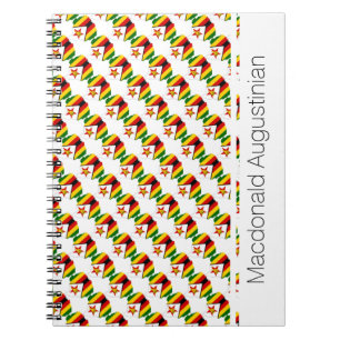 ZIMBABWE Anpassningsbar Flagga Patriotic Notebook Anteckningsbok