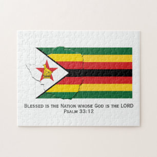 ZIMBABWE Blad nation ZIMBABWEAN FLAGGA Pussel