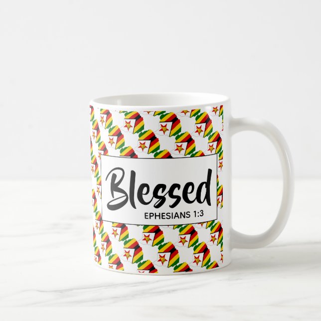 ZIMBABWE Blsed Ephesian Christian Scripture Kaffemugg (Höger)