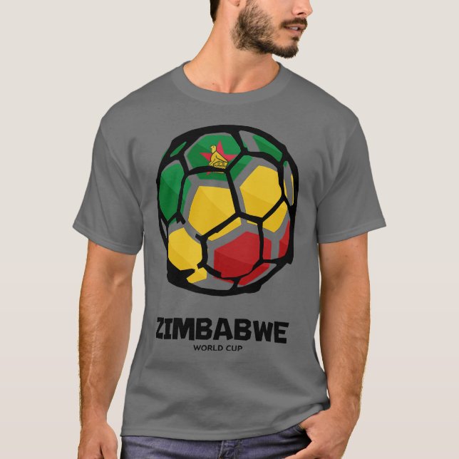 Zimbabwe Country Flag T Shirt (Framsida)
