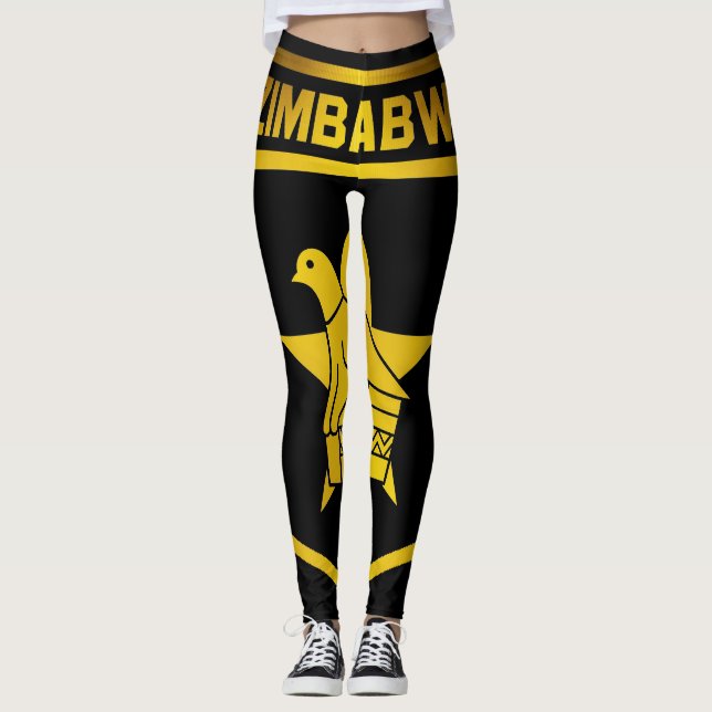 Zimbabwe Emblem Leggings (Framsida)
