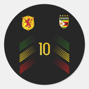 Zimbabwe Flag Zimbabweanska stolthetsälskare Runt Klistermärke