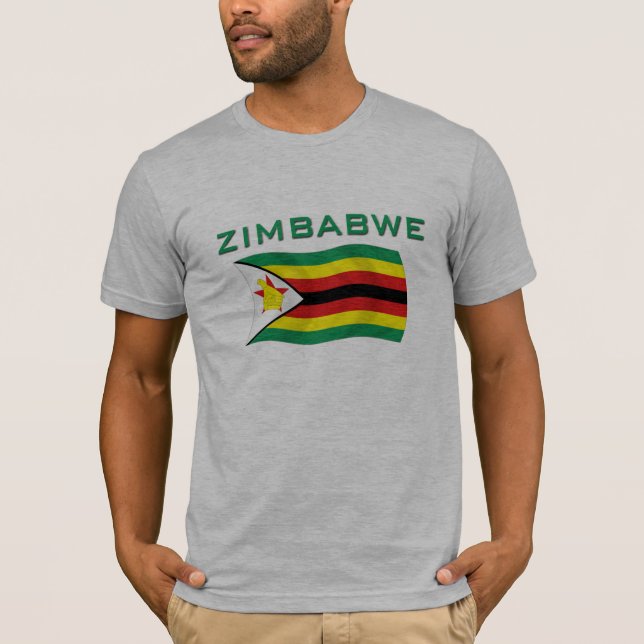 Zimbabwe flagga 2 t-shirt (Framsida)