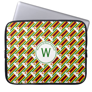 ZIMBABWE FLAGGA Anpassningsbar Monogram Zimbabwes Laptop Fodral