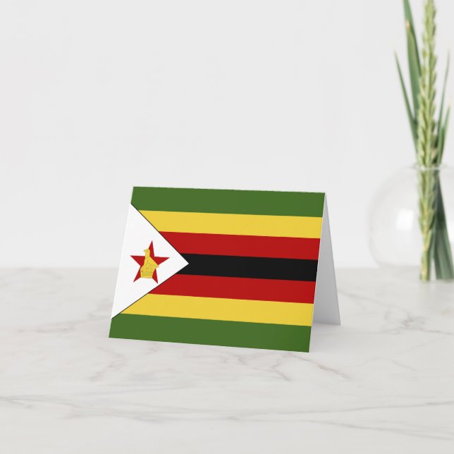Zimbabwe flagga anteckningskort (Framsida)