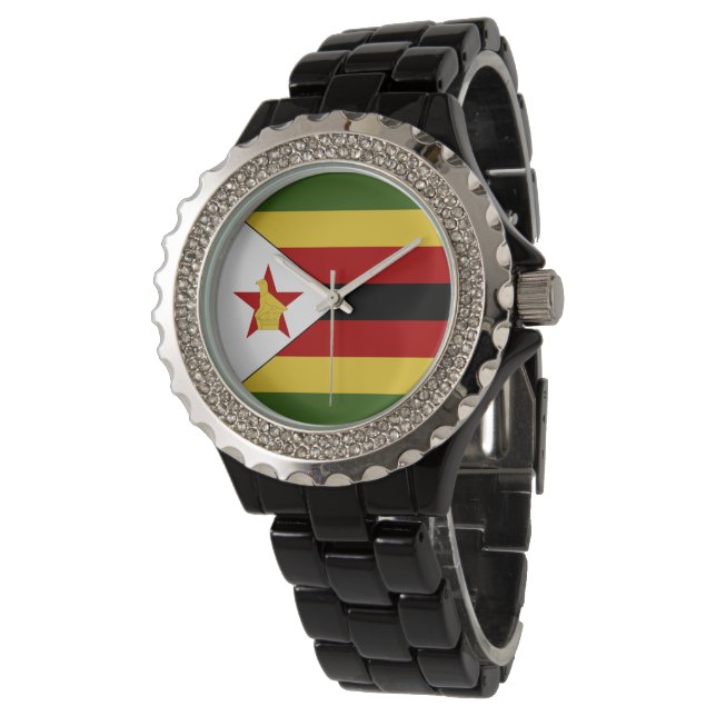 Zimbabwe flagga armbandsur (Vinklad)