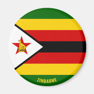 Zimbabwe Flagga Charming Patriotic Magnet