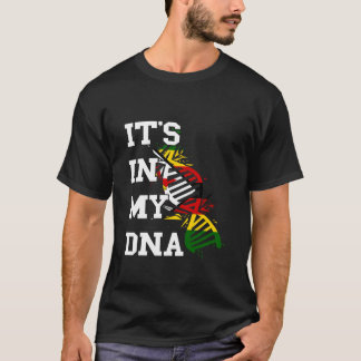 Zimbabwe Flagga Det Är I Min DNA-Molekyl Zimbabwis T Shirt